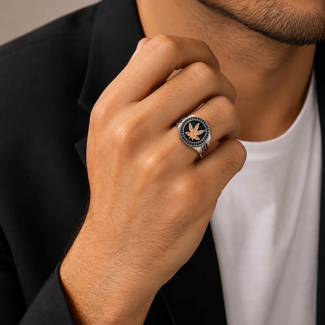 925 Dominion Hemp Oxidised Sterling Silver Ring