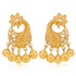 925 Elegant Peacock Gold Drops Silver Earring