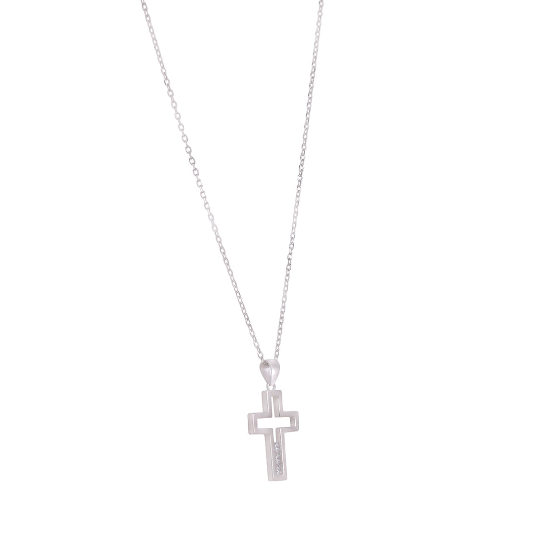 925 Elite Christian Cross Chain Pendant IF0209