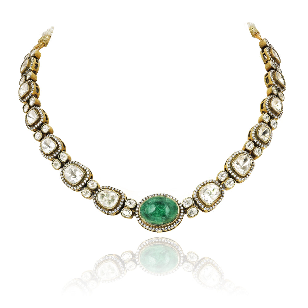 925 Emerald Glow Sterling Silver Necklace