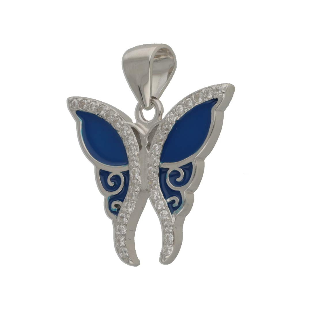 925 Ethereal Blue Butterfly Pendant IT0015