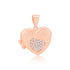 925 Ethereal Radiance Rose Gold Plated Locket Subtle Centre Stone Pendants