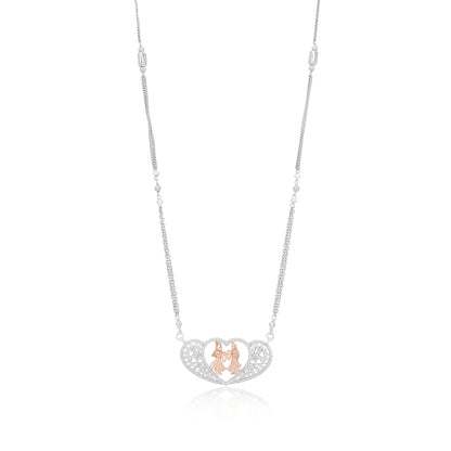Exchanging Of Love Vows Dual Tone Pendants
