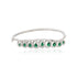 925 Exquisite Emerald Curly Loop Rhodium-Plated Kada
