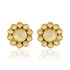 925 Floral Polki Stone Stud Gold Plated Silver Earring