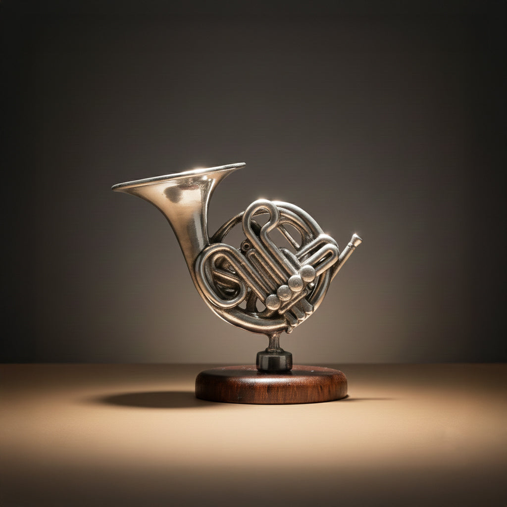 925 French Horn Sterling Silver Miniature