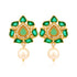 925 Glamorous Chandelier Green Silver Earrings