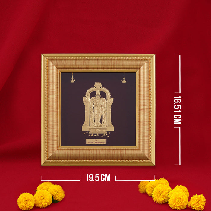 Goddess Meenatchi Amman Fine Gold Photo Frame