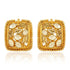 925 Gold Finish Kundan Polki Stud Silver Earring