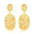 925 Gold Plated Entwined Long Drop Silver Earrings