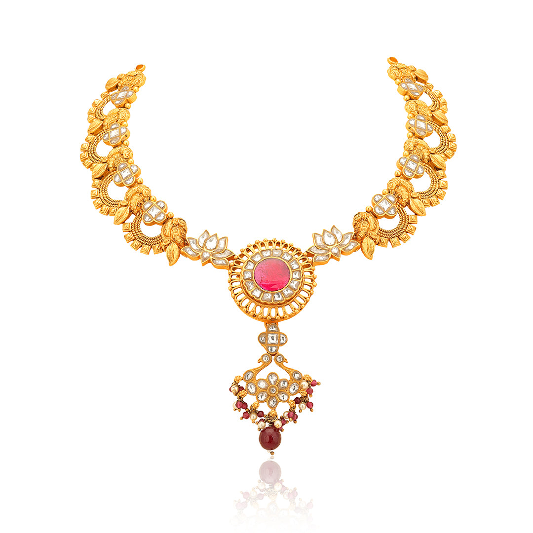 925 Gold Plated Graceful Radiance Necklace