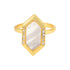 925 Gold Plated Hexagon Ring