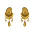 925 Gold Plated Manga Tear Drop Earrings