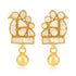 925 Gold Plated Peacock Motif  Gold Drop Silver Earring