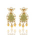 925 Gold Plated  Polki Pearl Chandelier Silver Earring