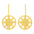 925  Gold Plated Sterling Silver Compass Earrings