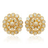 925 Gold Plated White Kundan Traditional Stud Silver Earring