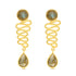 925 Gold Plated Zig Zag  Sterling Silver Earring