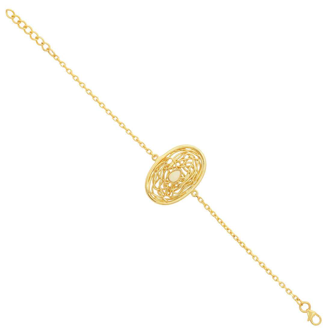925 Gold Platted Elegant Glow Sterling Silver Bracelet