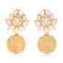 925 Golden Lotus Dangles Gold Plated Earrings