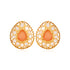 925 Golden Teardrop  Sterling Silver Stud