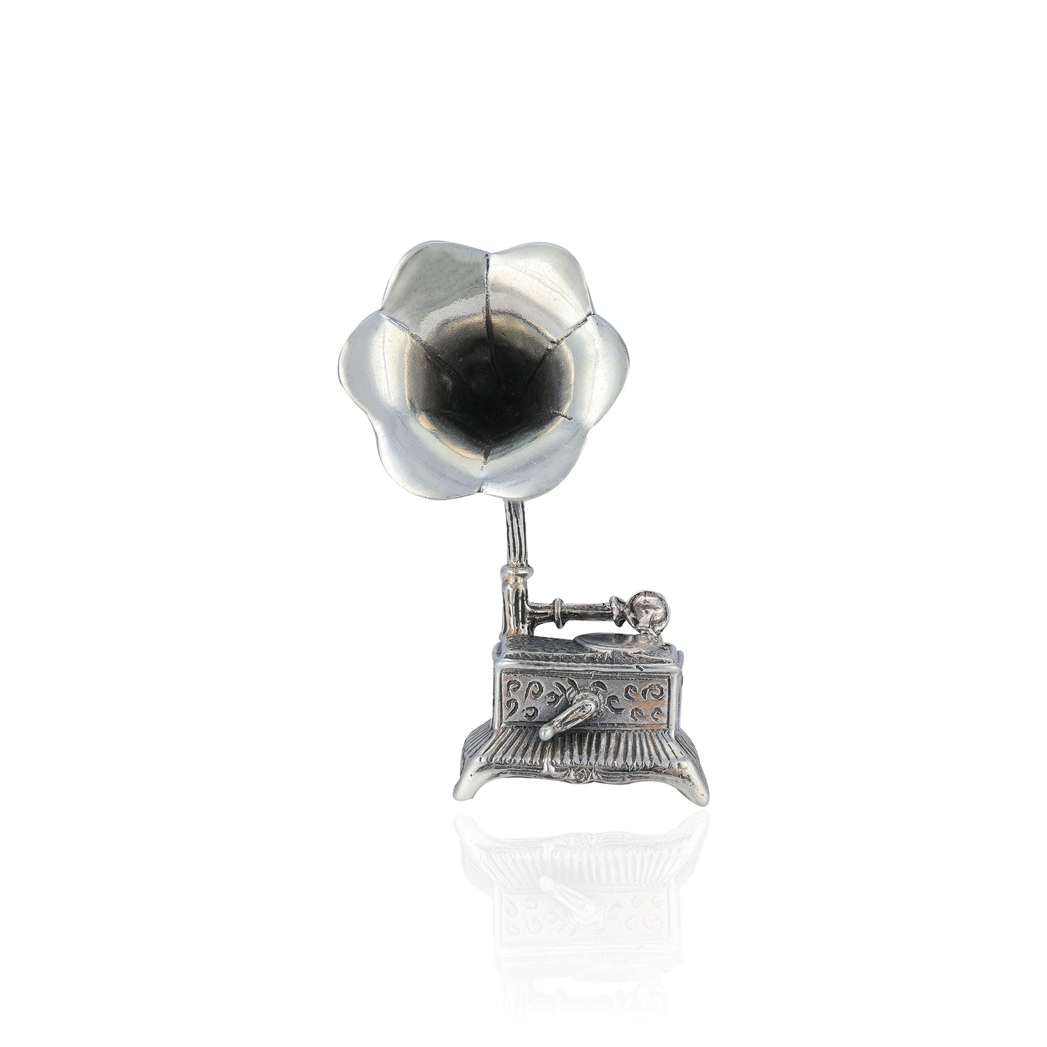 925 Gramophone Retro Sterling Silver Miniature