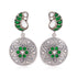 925 Green Cascade Sterling Silver Earring