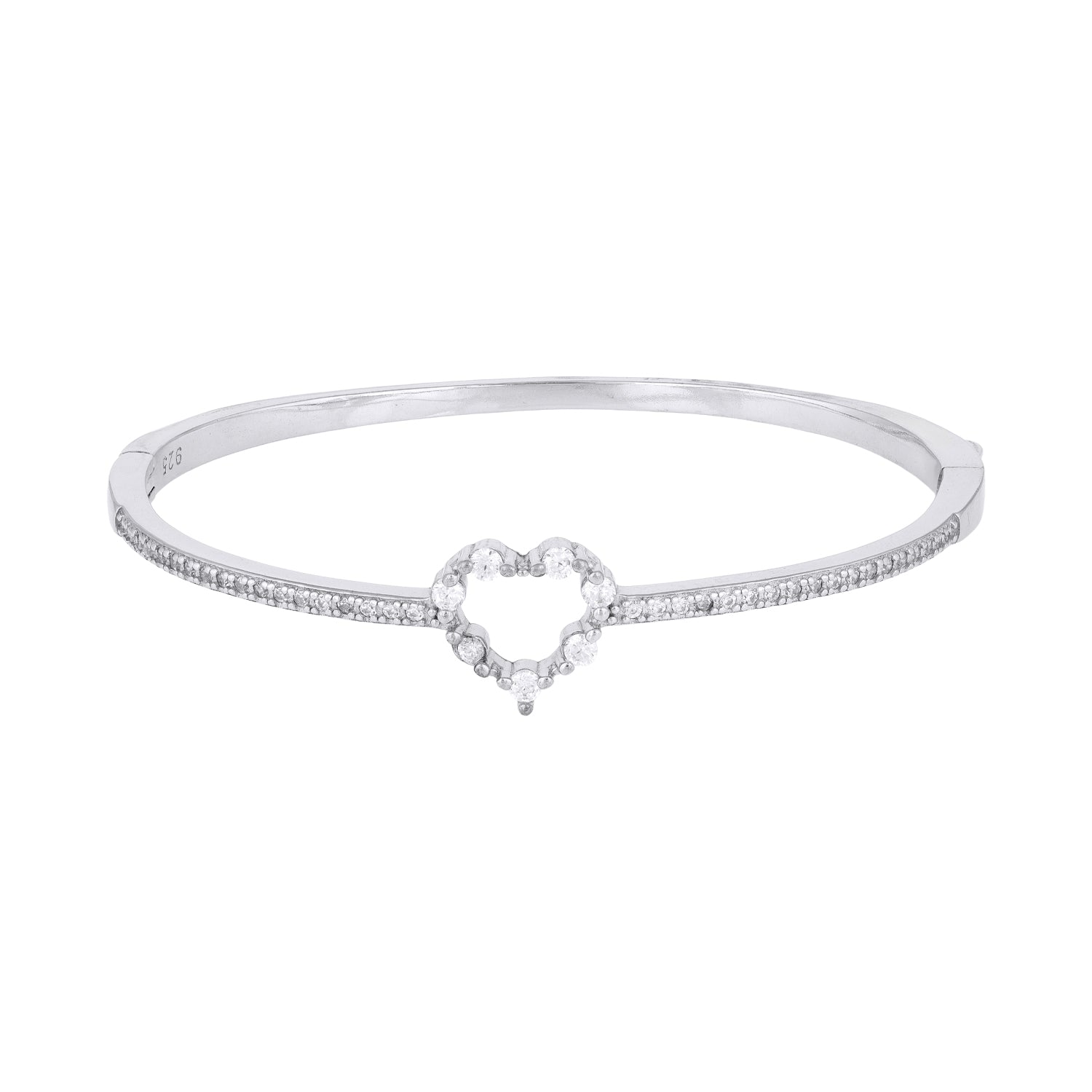 Heart Frame Stone Silver Kada