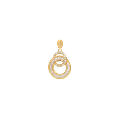 925 Interlinked Golden Halo Pendant IE0011