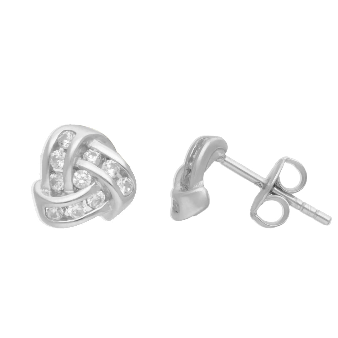 Interlocked Silver Earring 925 sterling silver