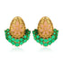 925 Luxurious Green Rose Gold Plated Earrings