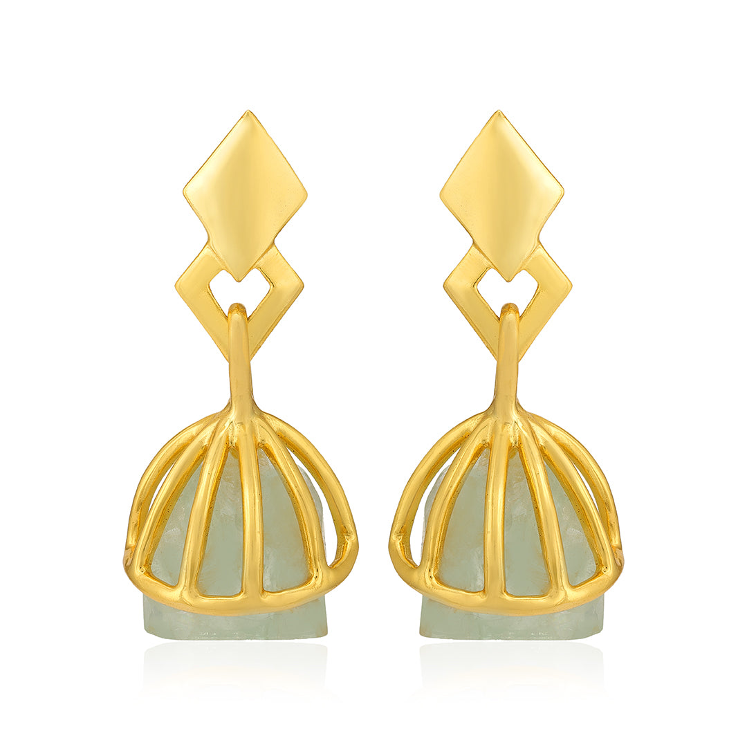 925 Modern Chic Gold Plated Silver Earrings