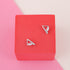 925 Sterling Silver Modern Edge Triangle Pendant and Earrings Combo Set For Women