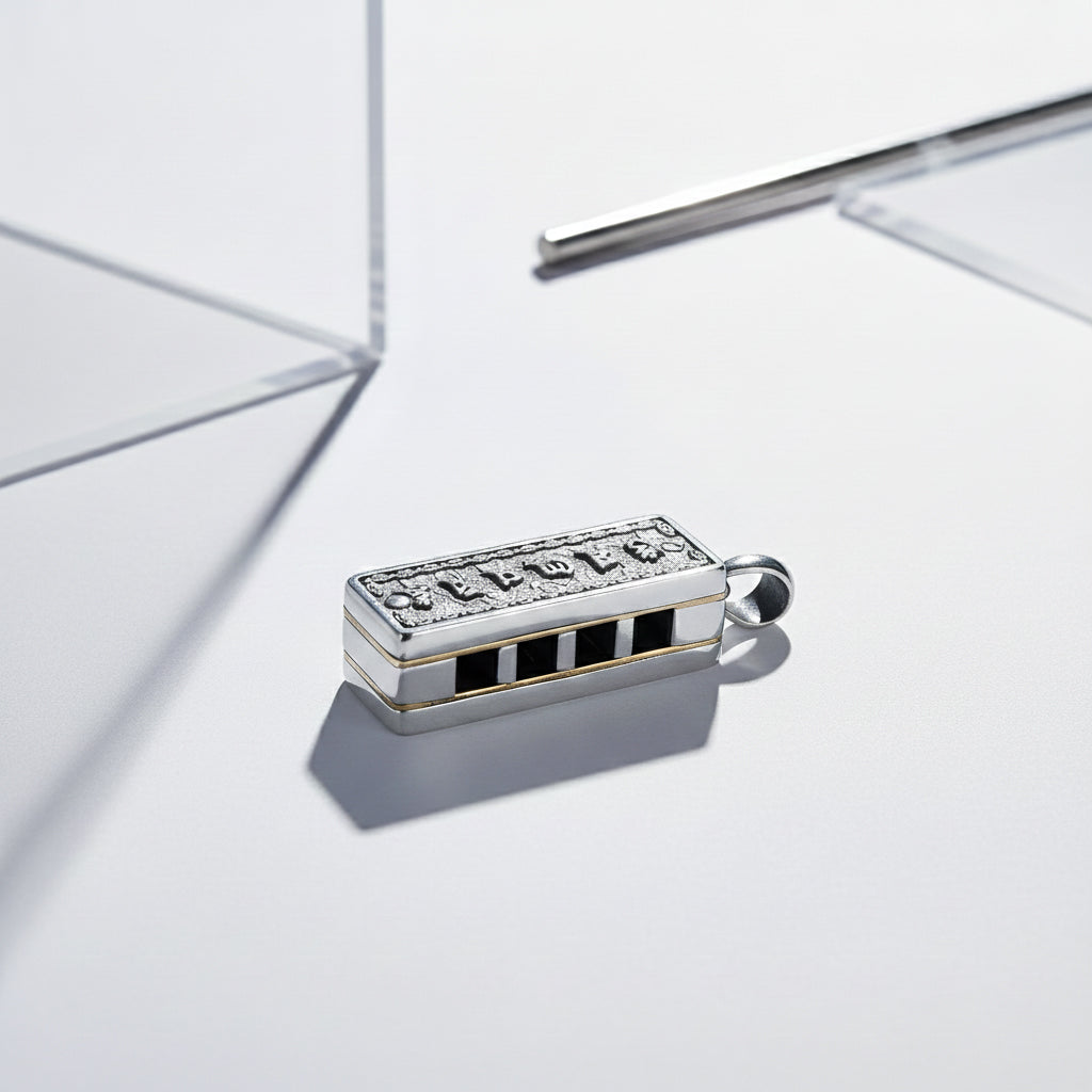 925 Mouth Organ Sterling Silver Miniature