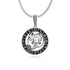 925 Nurturing Cancer Oxidised Zodiac Pendant
