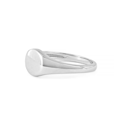 925 Oblong Plain Silver Ring IO0224