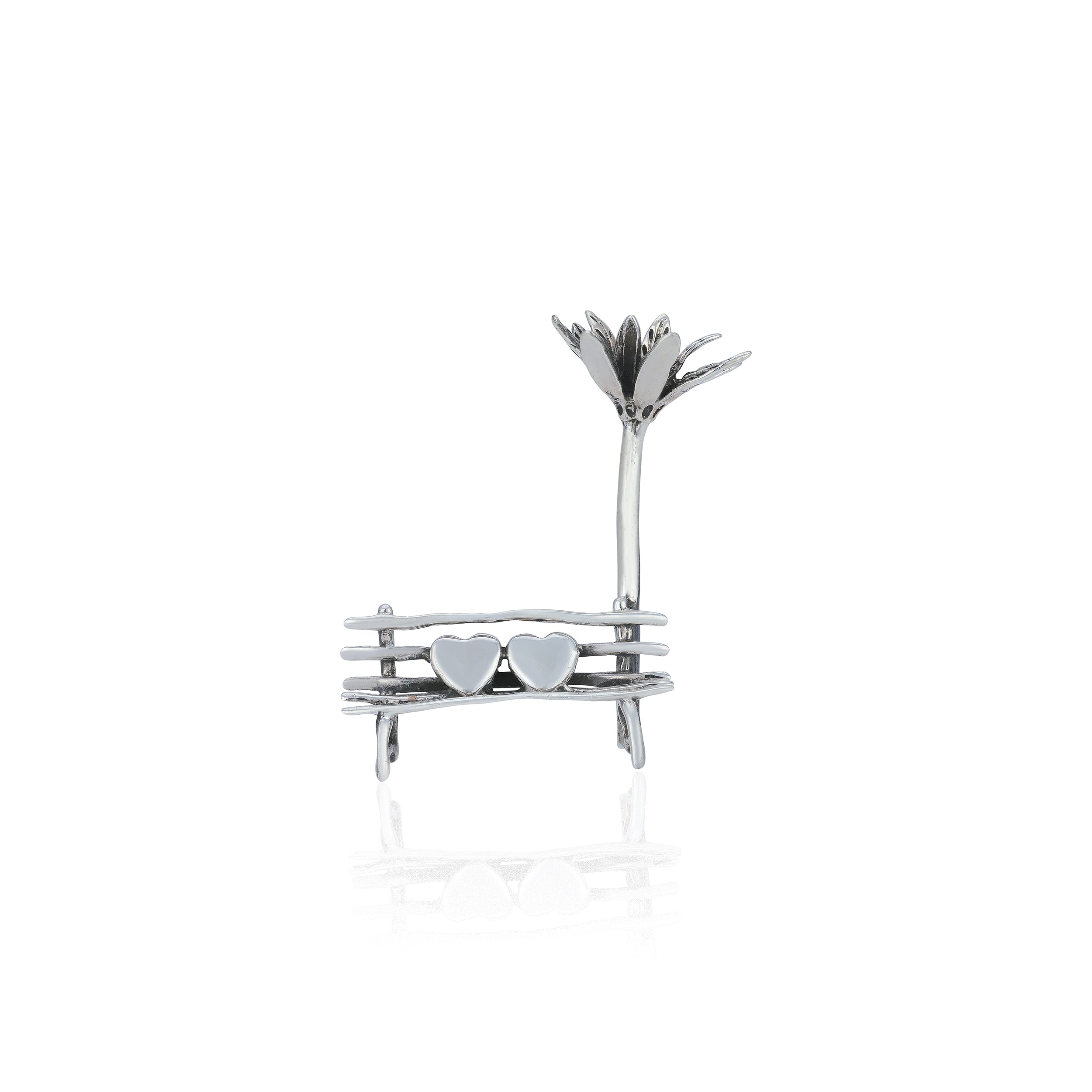 925 Peaceful Park Scene Sterling Silver Miniature