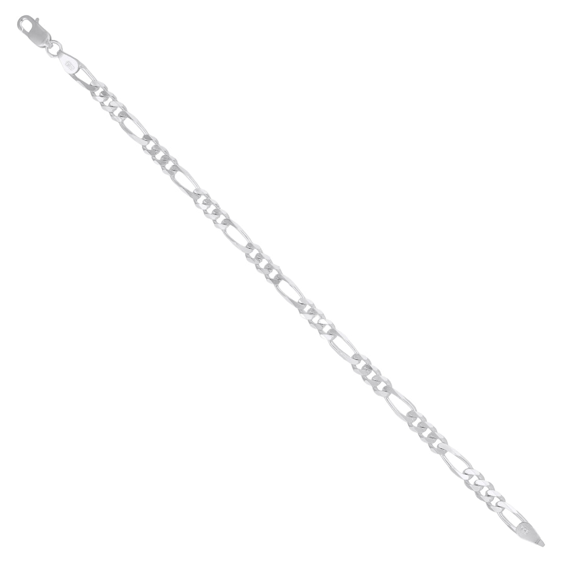 Polished Curb Silver Chain Bracelet