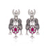 925 Polki Peacock Kundan Red Stone Earring