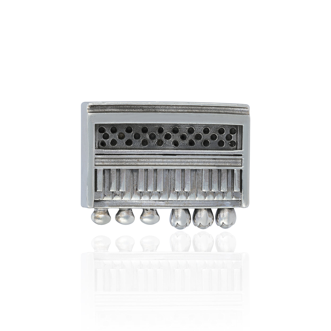  925 Portable Music Organ Sterling Silver Miniature 