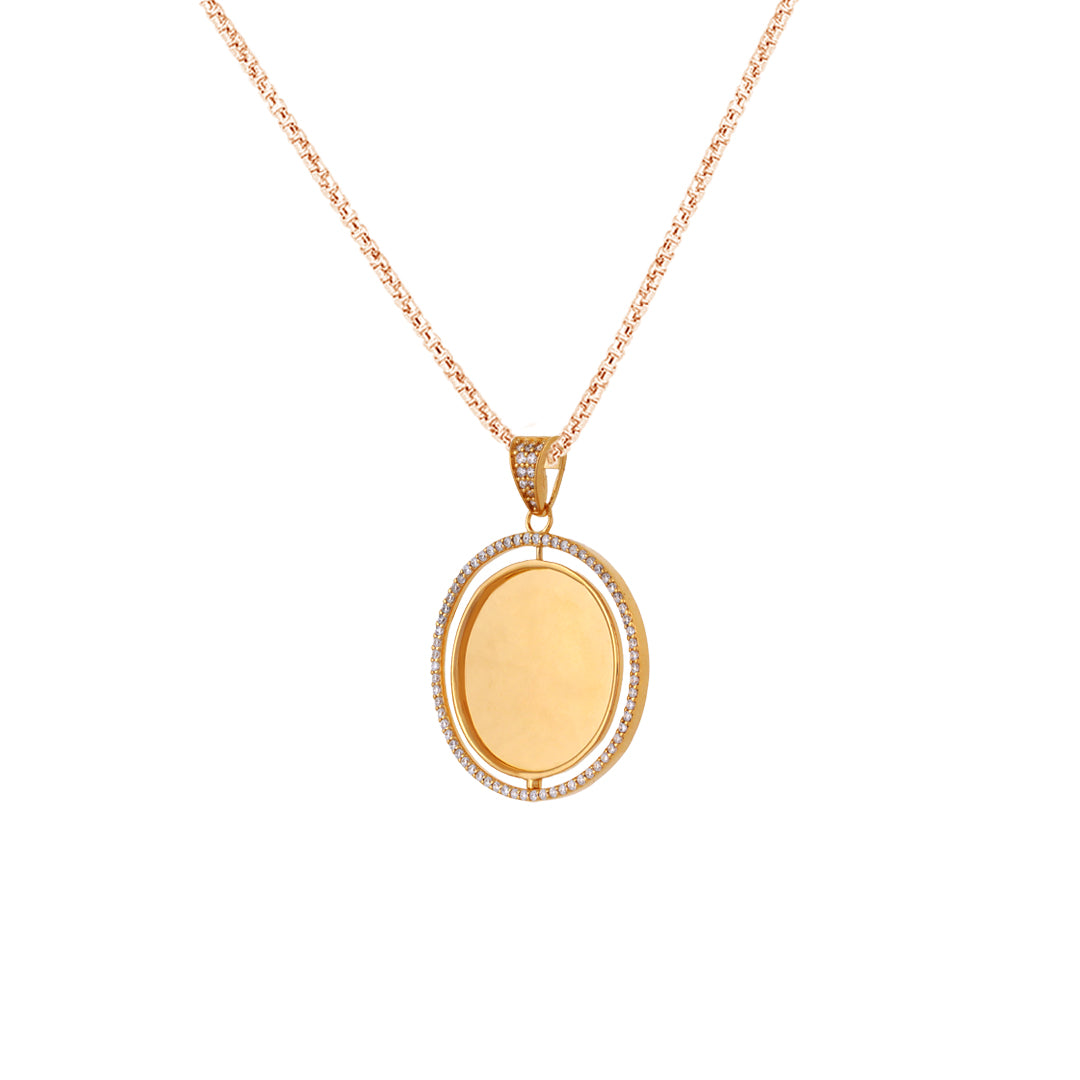 925 Radiant Gold Chain Pendant IO0004