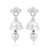 925 Radiant Pearl Drop Jhumki Earrings In Sterling Silver