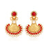 925 Radiant Red Coral Silver Earrings