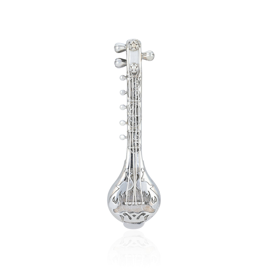 925 Raga Veena Sterling Silver Miniature
