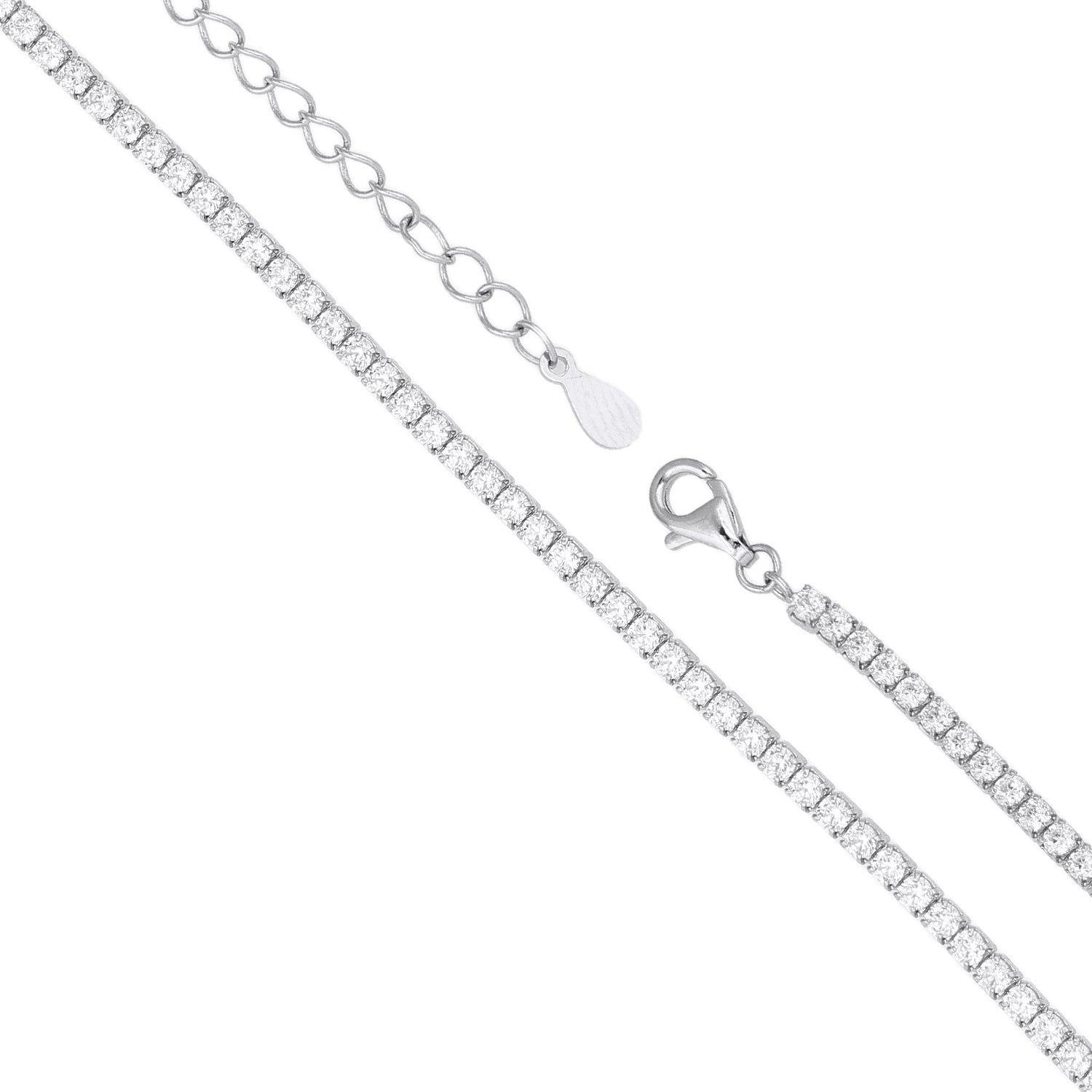 Refined Line Tennis Silver Bracelet