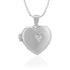 Refined Rhodium Plated Subtle Stone Locket Pendants