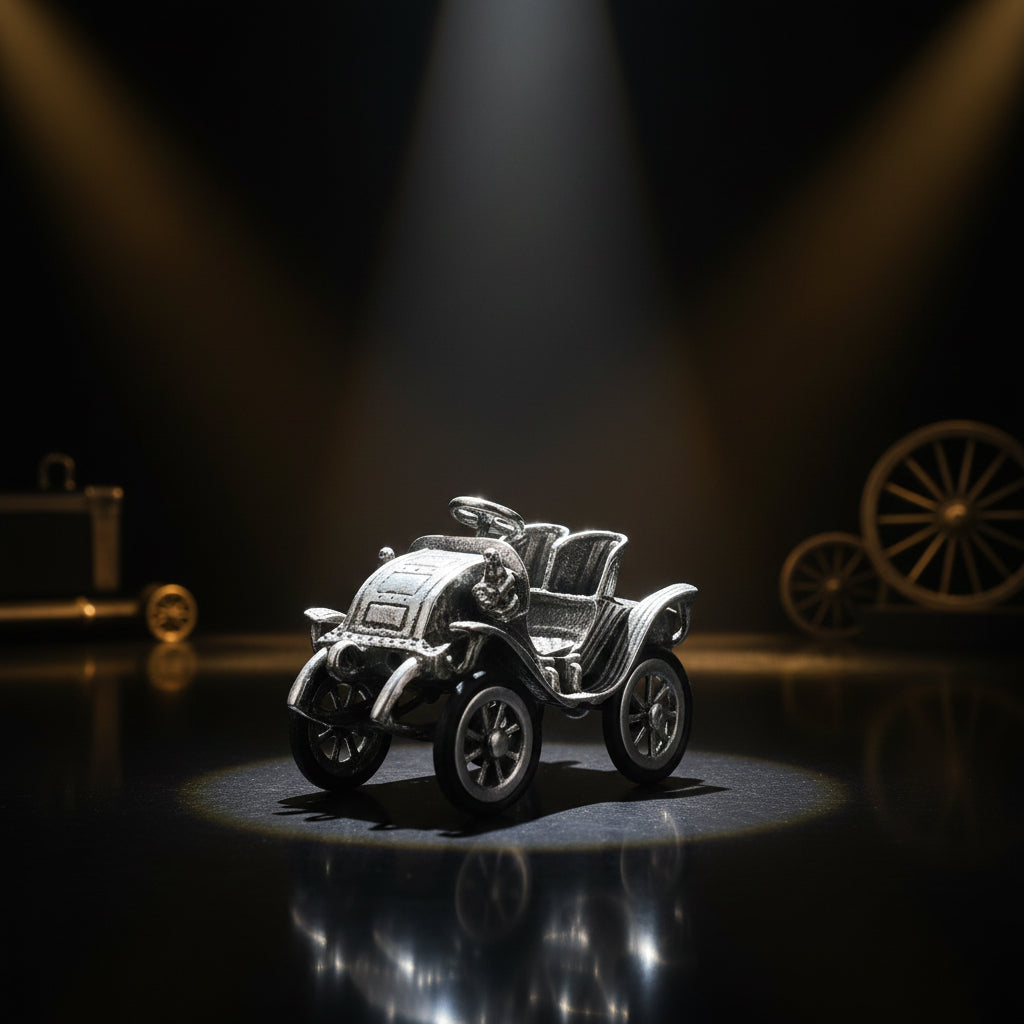 925 Retro Motorcar Sterling Silver Miniature