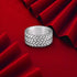 925 Rhodium Classic Herringbone Ring