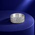 925 Rhodium Classic Herringbone Ring