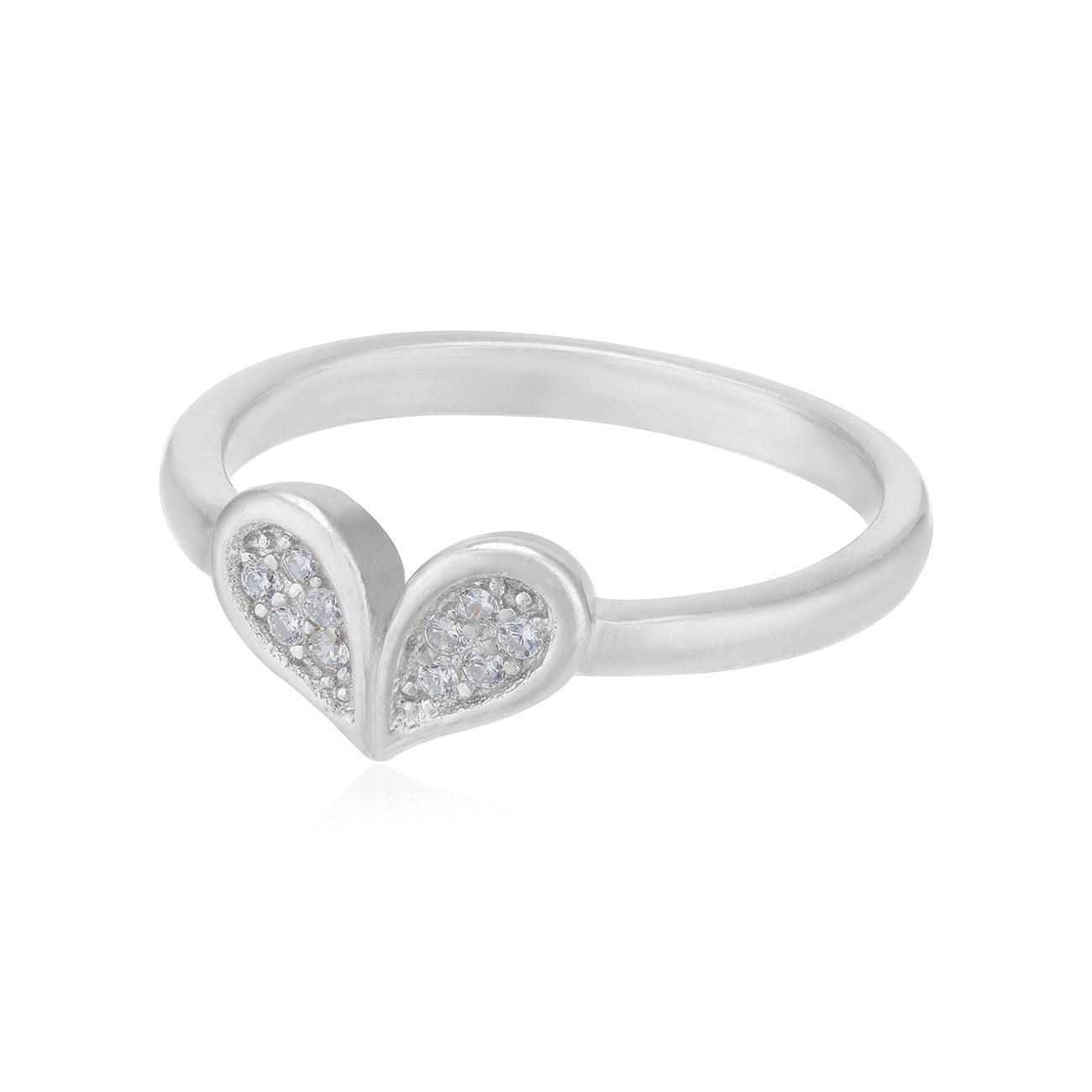 925 Rhodium Majestic Heart Ring